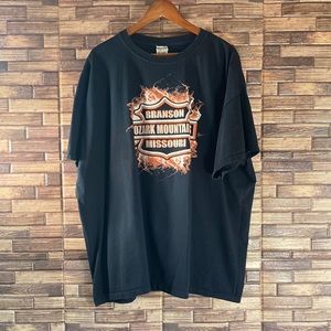 Mens 3XL Jerzees 100% Cotton Black Branson Missouri T Shirt